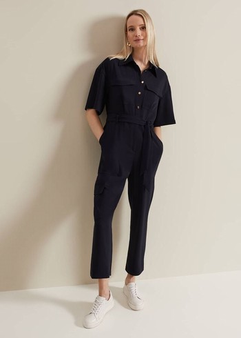 Phase Eight Tallulah Utility Jumpsuit Navy USA | 7843196-SQ